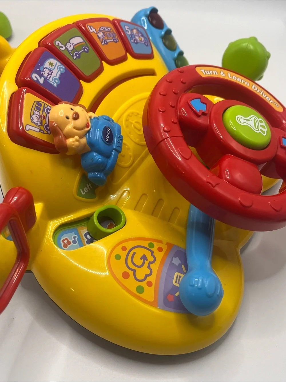 V-Tech Electronic Toddler Baby Toy Lot Phone Lady Bug Steering Wheel Light Sound